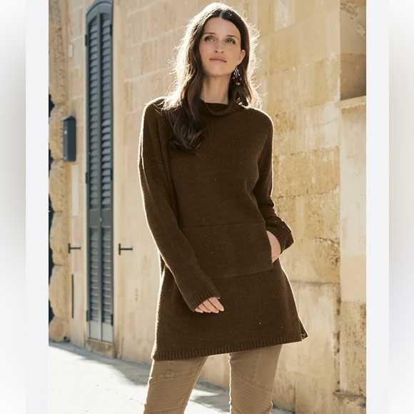 Peruvian Connection Top Tunic Black Pima Cotton Balie Boucle Women’s Sz: M-L - Picture 3 of 14